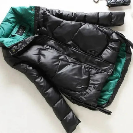 Winter Warm Coat Women's Fashion New Solid Color Hood Filled Down Cotton Coat Women's Clothing Winter Jacket Women Winter Coat