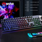 Gaming Keyboard And Mouse It Contains Keyboard+Mouse+Headphone And Mouse Pad Set, RGB,Game Wired Keyboard And Mouse Sets