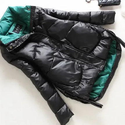 Winter Warm Coat Women's Fashion New Solid Color Hood Filled Down Cotton Coat Women's Clothing Winter Jacket Women Winter Coat