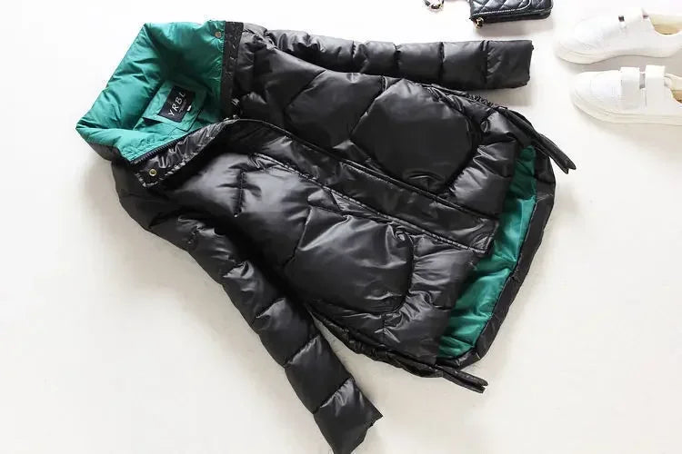 Winter Warm Coat Women's Fashion New Solid Color Hood Filled Down Cotton Coat Women's Clothing Winter Jacket Women Winter Coat