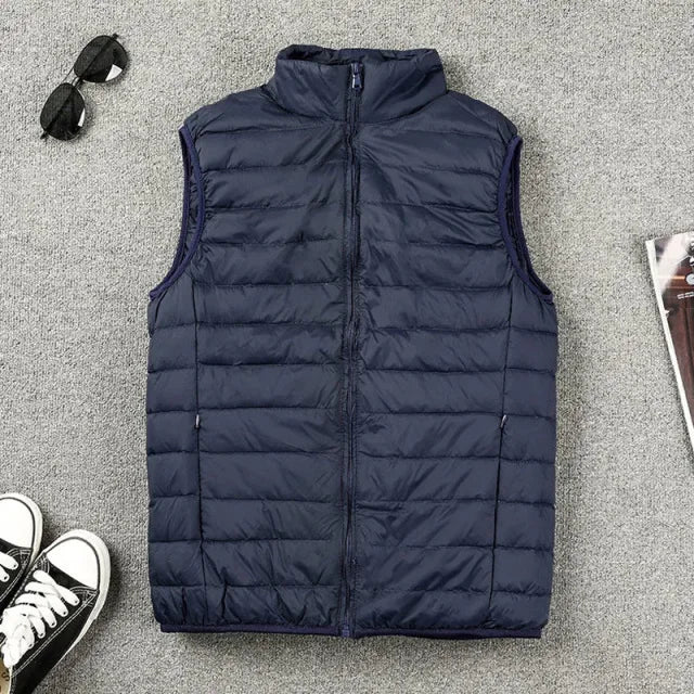 Winter Men Duck Down Vest 2024 Coat Ultralight Sleeveless Puffer Vest Jacket ultra thin warm lightweight down jacket Waistcoat