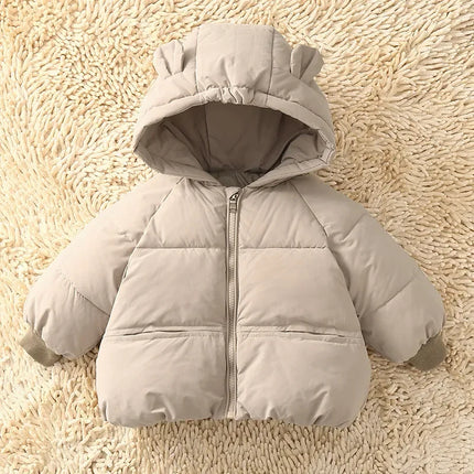 Kids Winter Down Jacket 2024 Cute Bear Snow Wear Coats Thicken Warm Girls Boys' Cotton Clothes Chidlren Hooded Parkas 1-6 Years