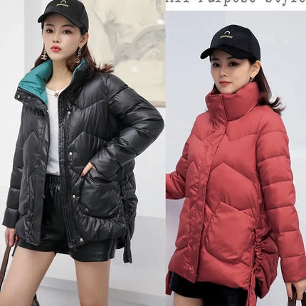 Winter Warm Coat Women's Fashion New Solid Color Hood Filled Down Cotton Coat Women's Clothing Winter Jacket Women Winter Coat