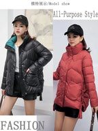 Winter Warm Coat Women's Fashion New Solid Color Hood Filled Down Cotton Coat Women's Clothing Winter Jacket Women Winter Coat