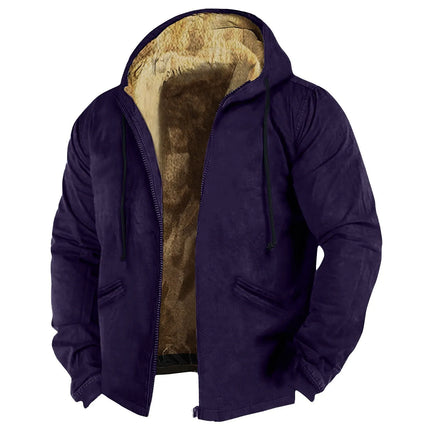 Winter Lambswool Coats Thicken Warm Jackets Long Sleeve Zipper Hoodies Casual Sports Fleece Black Coat Hooded Men Women Jacket