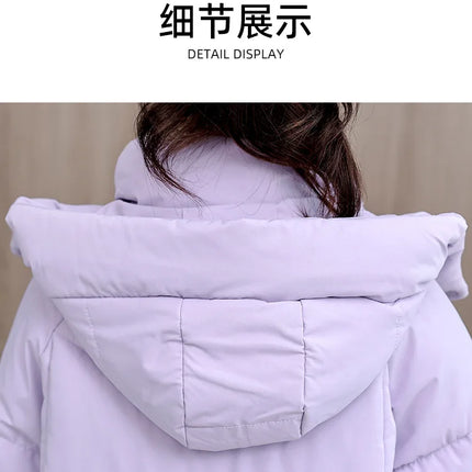 Winter New Down Long Jacket Women Warm Hooded Women's Cotton Padded Puffer Coat Fashion Temperament Overcoat Top