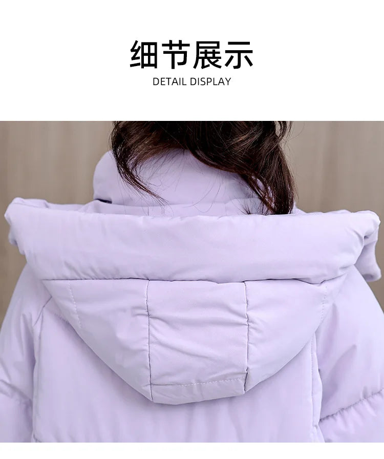Winter New Down Long Jacket Women Warm Hooded Women's Cotton Padded Puffer Coat Fashion Temperament Overcoat Top