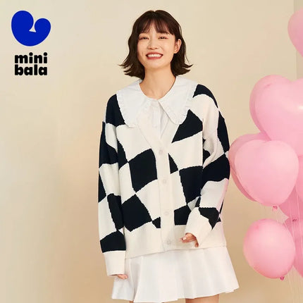 Color: Brown, Size: Mother 4XL, Ships From: CHINA - Mini Bala Cardigan Sweater Girls 2024 Spring and Autumn New Arrival Mother-Daughter Outfit Parent-Child Coat