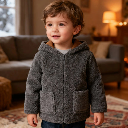 Kids Winter Coats 2024 Children Outerwear Boy Girls Warm Soft Solid Jacket Baby Girls Bear Ears Hooded Jackets Children Clothing