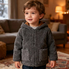 Kids Winter Coats 2024 Children Outerwear Boy Girls Warm Soft Solid Jacket Baby Girls Bear Ears Hooded Jackets Children Clothing