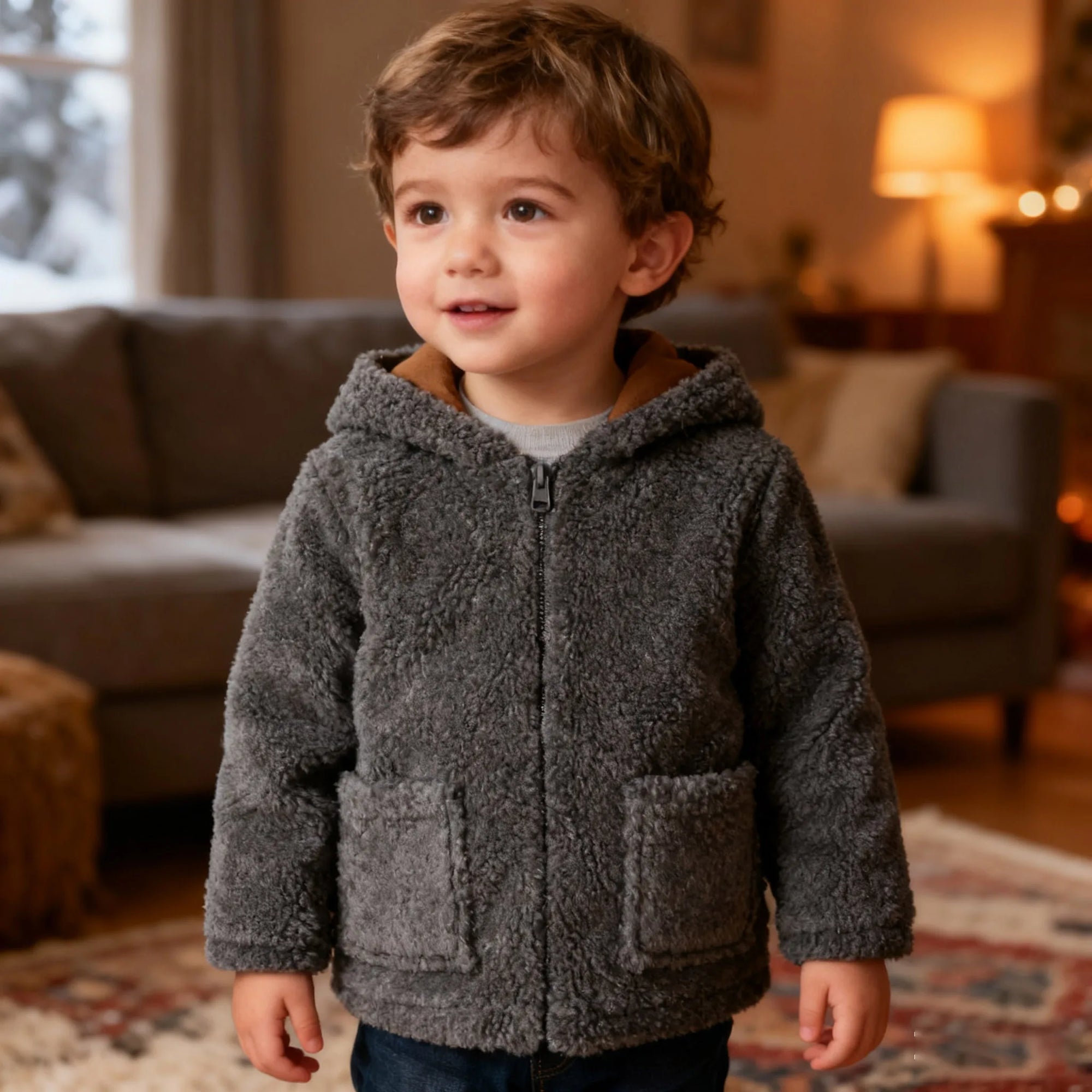 Kids Winter Coats 2024 Children Outerwear Boy Girls Warm Soft Solid Jacket Baby Girls Bear Ears Hooded Jackets Children Clothing