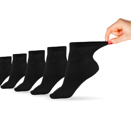 Women's Cotton Diabetic Ankle Socks (6 Pair)