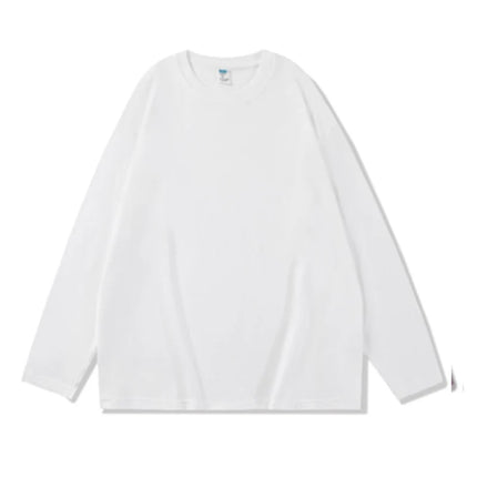 Women's 100% Cotton Loose Fit Long Sleeve Crew Neck T Shirts