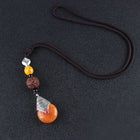 Simple ethnic style Bodhi necklace long sweater chain men's and women's versatile cotton and linen clothing accessories tourist