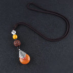 Simple ethnic style Bodhi necklace long sweater chain men's and women's versatile cotton and linen clothing accessories tourist