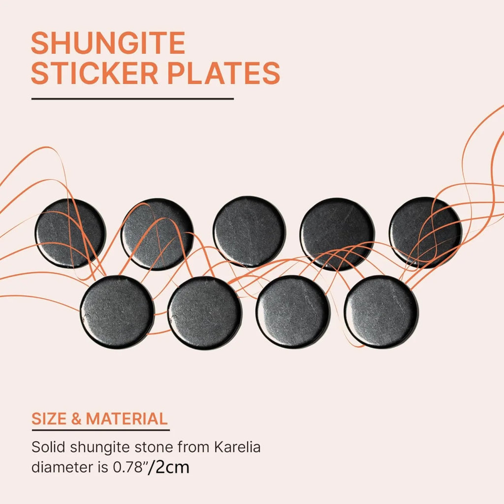 1/3/5pcs Shungite Graphite Small Round Tablet Laptop Mobile Phone Sticker,Christmas Back to School Season Graduation Season Gift