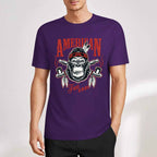 New 2025 Pure cotton short sleeved T-shirt Front print Multiple colors