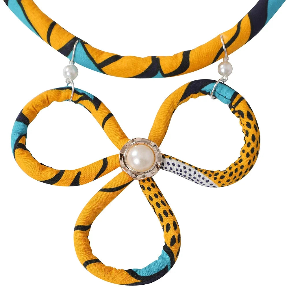 Ankara African Rope Net Necklaces Sweater Chains Women Clothings Accessories African Multistrand Necklace Hademade Jewelry Wb901