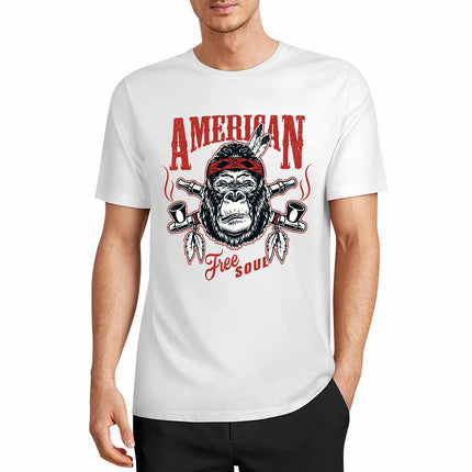 New 2025 Pure cotton short sleeved T-shirt Front print Multiple colors