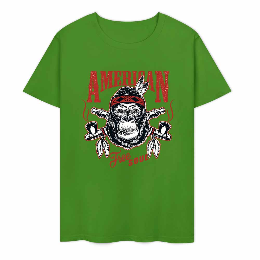 New 2025 Pure cotton short sleeved T-shirt Front print Multiple colors