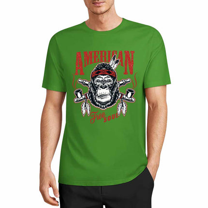 New 2025 Pure cotton short sleeved T-shirt Front print Multiple colors