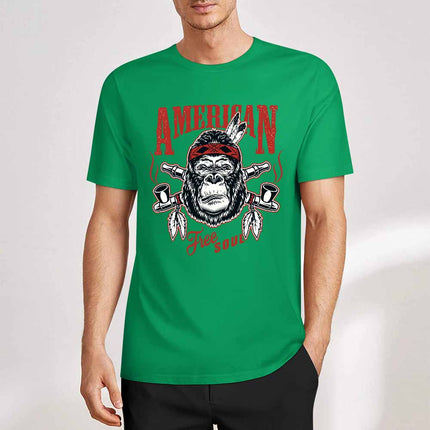 New 2025 Pure cotton short sleeved T-shirt Front print Multiple colors