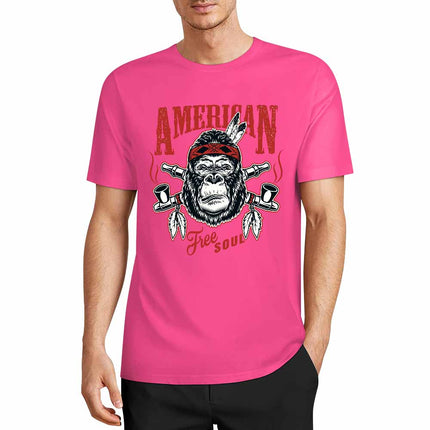 New 2025 Pure cotton short sleeved T-shirt Front print Multiple colors