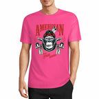 New 2025 Pure cotton short sleeved T-shirt Front print Multiple colors