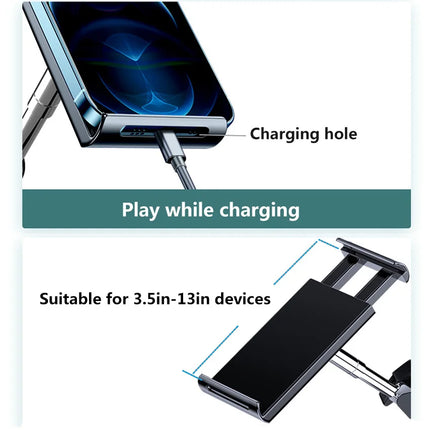 Weighted Carbon Steel Foldable Arm Stands Ball Head Mount Holder for iPhone Huawei Xiaomi Mobile Phones iPad 12.9in Tablets PC