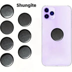 1/3/5pcs Shungite Graphite Small Round Tablet Laptop Mobile Phone Sticker,Christmas Back to School Season Graduation Season Gift