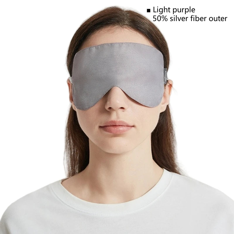 Electromagnetic radiation protective 50% or 100% silver fiber outer layer eye mask Household appliances EMF shielding eye masks