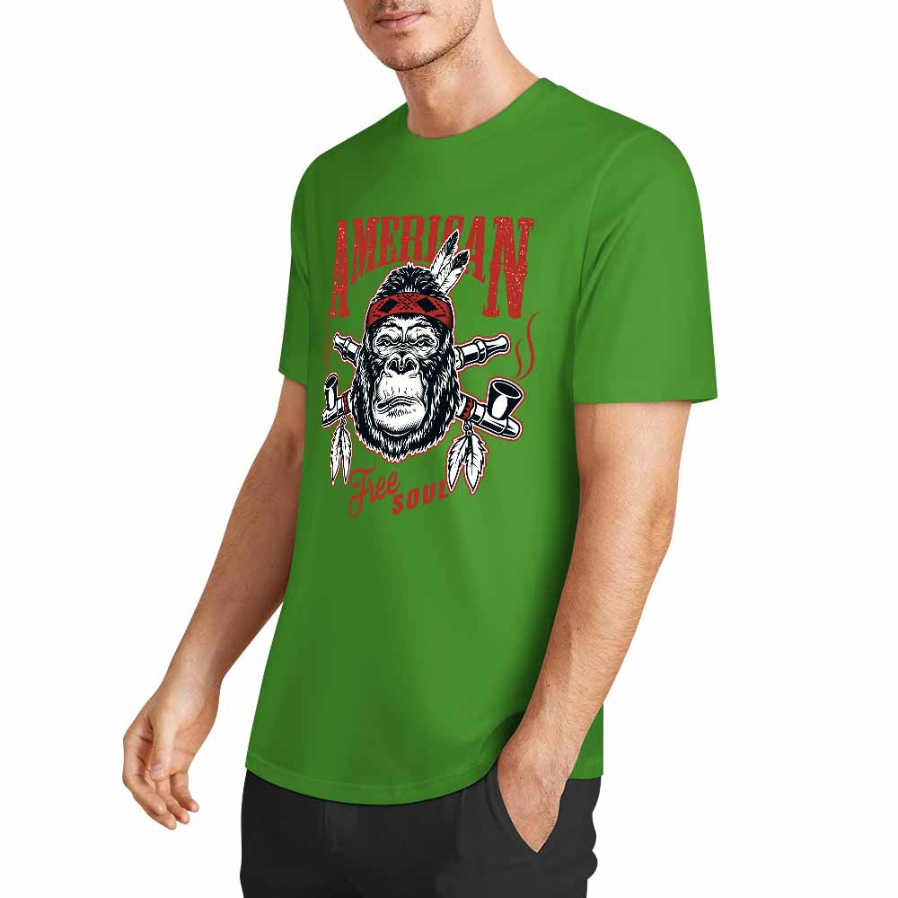 New 2025 Pure cotton short sleeved T-shirt Front print Multiple colors
