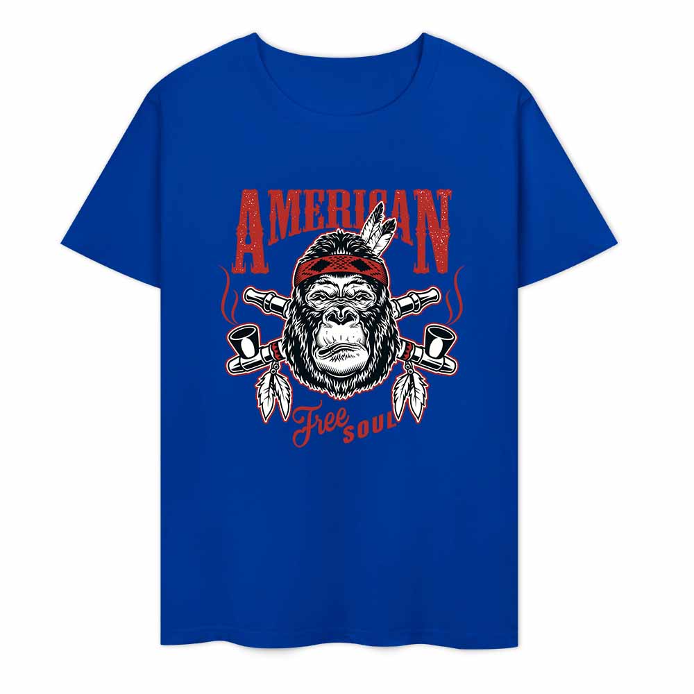 New 2025 Pure cotton short sleeved T-shirt Front print Multiple colors