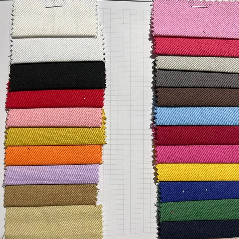 Color Non-stretch Twill Thickening 100%Pure Cotton Denim Fabric Autumn and Winter Jacket Pants DIY Clothing Design Sewing Fabric
