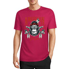 New 2025 Pure cotton short sleeved T-shirt Front print Multiple colors