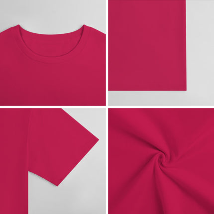 New 2025 Pure cotton short sleeved T-shirt Front print Multiple colors