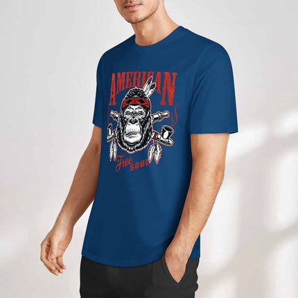 New 2025 Pure cotton short sleeved T-shirt Front print Multiple colors