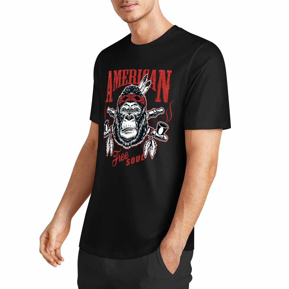 New 2025 Pure cotton short sleeved T-shirt Front print Multiple colors