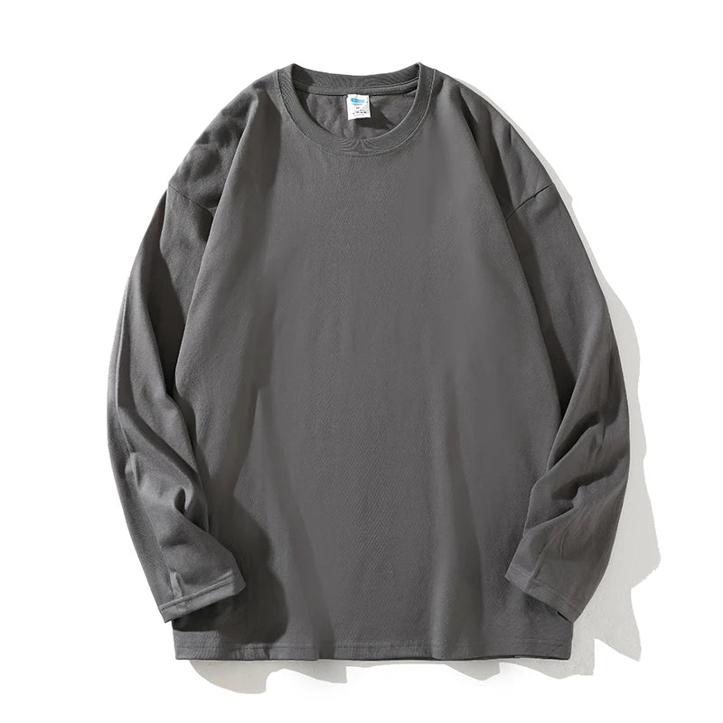 Women's 100% Cotton Loose Fit Long Sleeve Crew Neck T Shirts