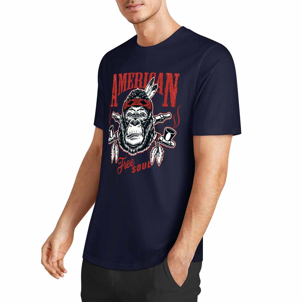 New 2025 Pure cotton short sleeved T-shirt Front print Multiple colors