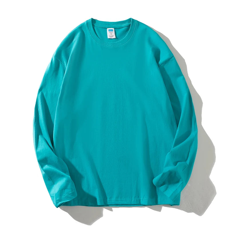 Women's 100% Cotton Loose Fit Long Sleeve Crew Neck T Shirts