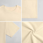 New 2025 Pure cotton short sleeved T-shirt Front print Multiple colors