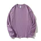 Women's 100% Cotton Loose Fit Long Sleeve Crew Neck T Shirts