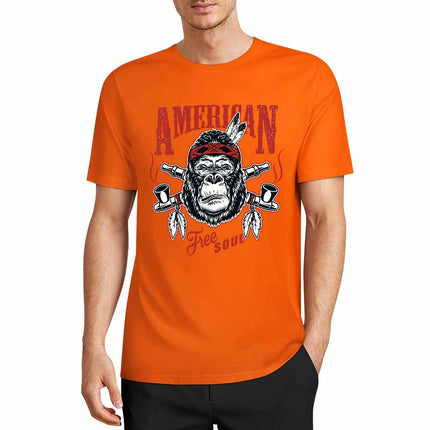 New 2025 Pure cotton short sleeved T-shirt Front print Multiple colors