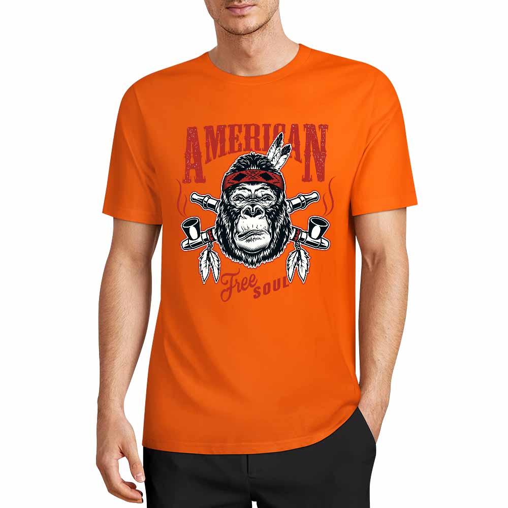 New 2025 Pure cotton short sleeved T-shirt Front print Multiple colors