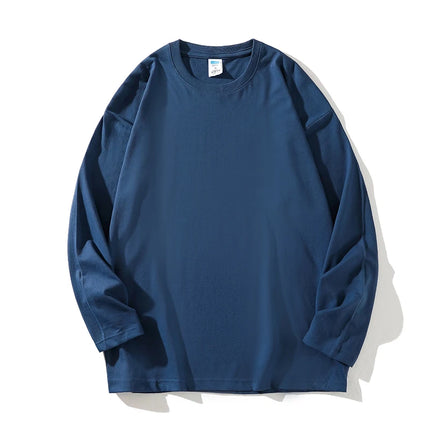 Women's 100% Cotton Loose Fit Long Sleeve Crew Neck T Shirts