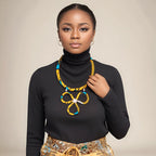 Ankara African Rope Net Necklaces Sweater Chains Women Clothings Accessories African Multistrand Necklace Hademade Jewelry Wb901