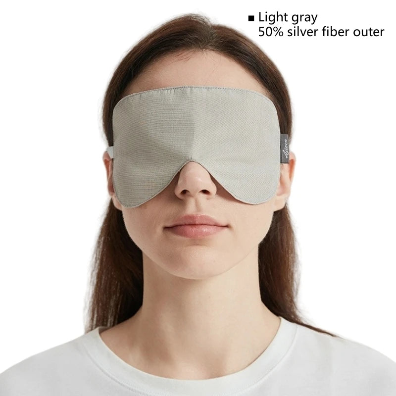 Electromagnetic radiation protective 50% or 100% silver fiber outer layer eye mask Household appliances EMF shielding eye masks