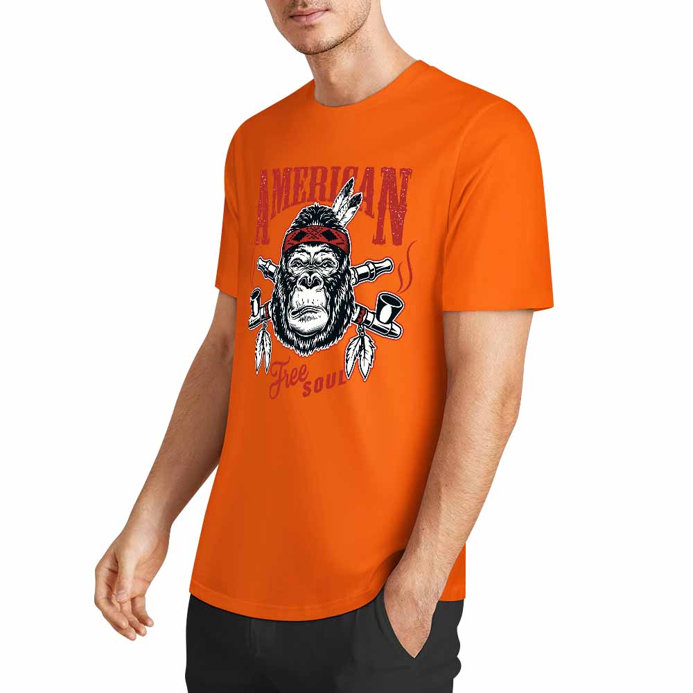 New 2025 Pure cotton short sleeved T-shirt Front print Multiple colors