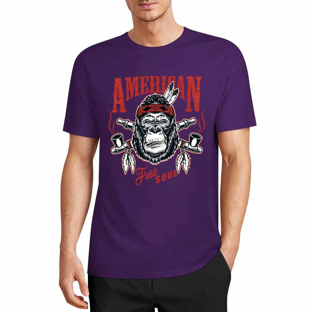 New 2025 Pure cotton short sleeved T-shirt Front print Multiple colors